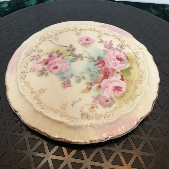 Vintage Trivet Plate from Royal Crown Chantilly Rose Hand Painted - Picture 3 of 8